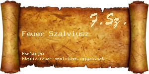 Feuer Szalviusz névjegykártya